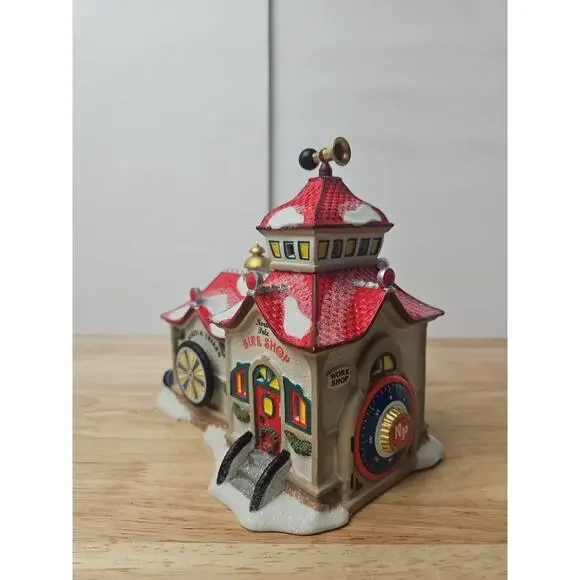 Dept 56 North Pole Bike Bicycle Shop Animated Wheel #4025281 Box & Cord Works - Picture 10 of 16